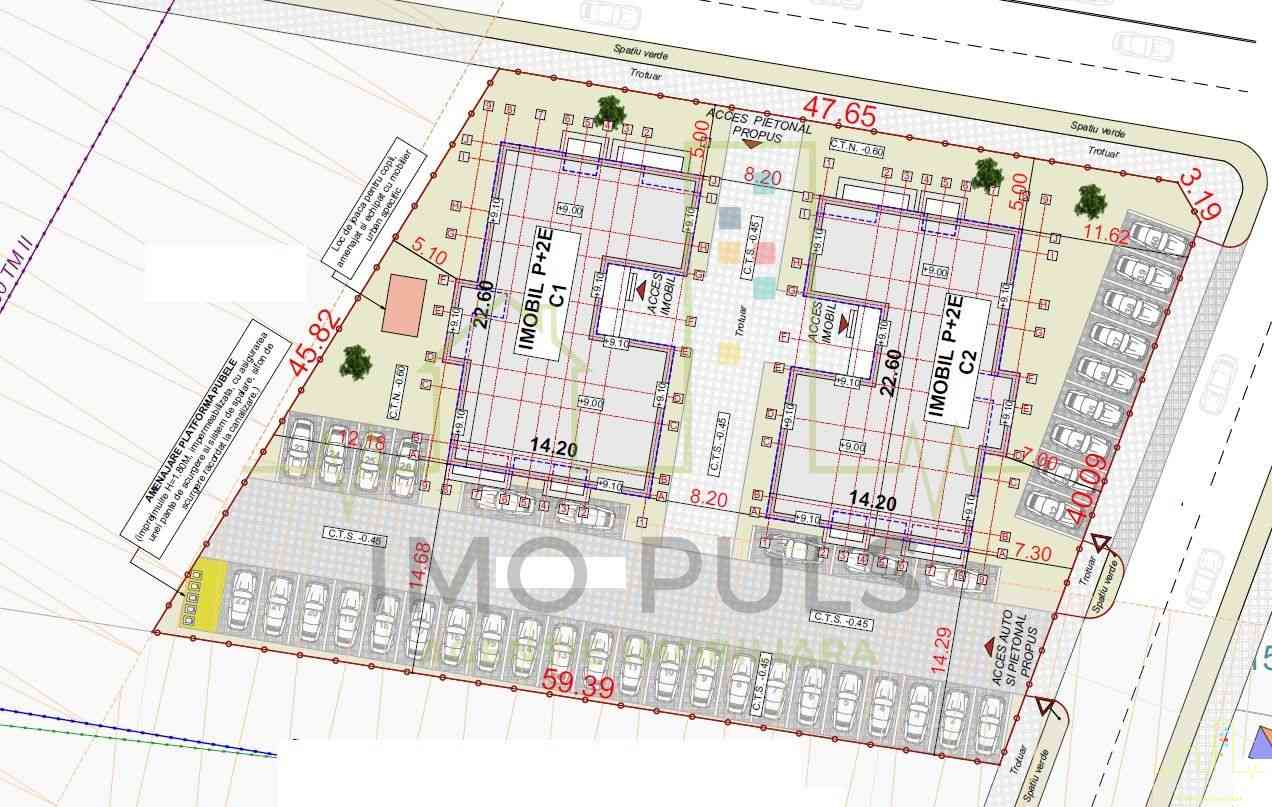 Teren pentru 2 blocuri in Giroc.